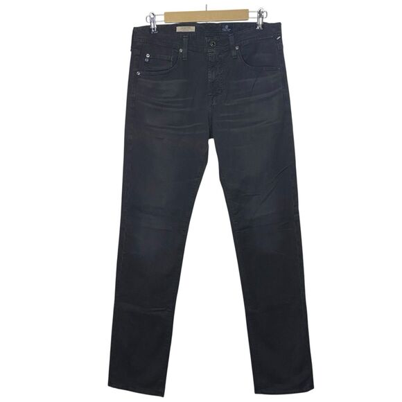 AG Adriano Goldschmied Matchbox Pants Mens 32x32 Black Straight USA Preppy NEW